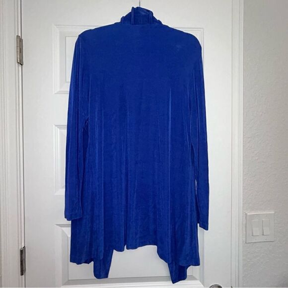 Chico’s Traveler’s Collection Open Front Draped Tunic Cardigan Jacket Chicos - Picture 4 of 4